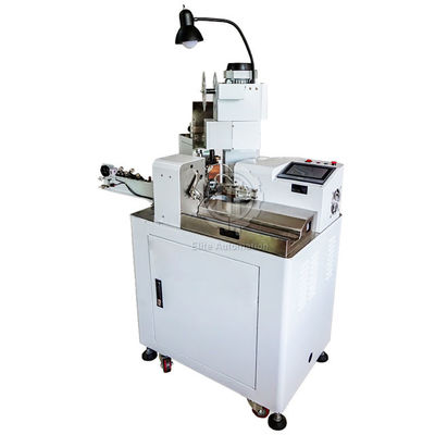 Machine de rabattement de bidon de vrillage et de connecteur de fil automatique